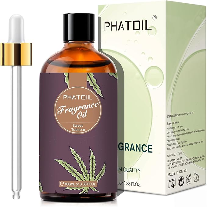 PHATOIL Sweet Tobacco Fragrance Oil for Diffuser Aromatherapy 3.38FL.OZ