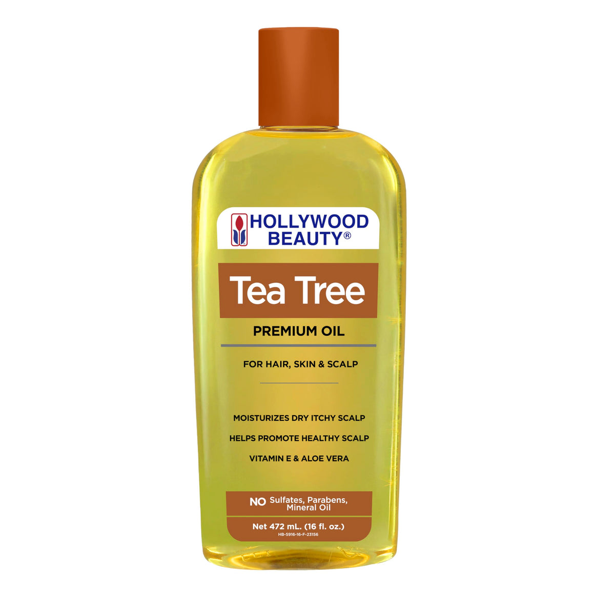 Hollywood Beauty Tea Tree Oil for Hair, Scalp, and Skin, 8 fl oz - Moisturizes Dry, Itchy Scalp, Blended with Vitamin E & Aloe