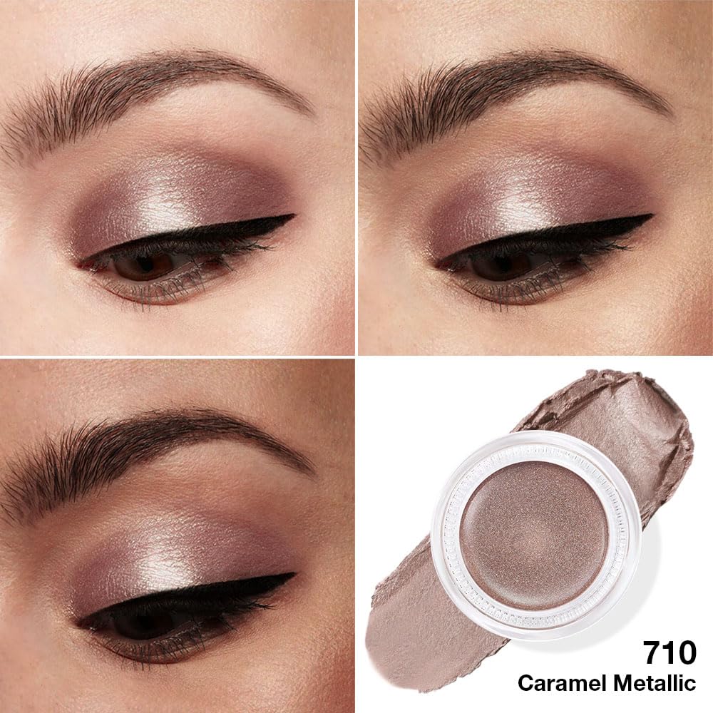 CAKAILA Single Cream Eye Shadow,Caramel Metallic Glitter Shimmer Natural Monochrome Eyeshadow Palette,Waterproof,Long Lasting Naturing-Looking,Vegan & Cruelty-Free,710