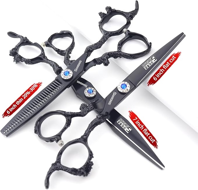 6/7/8/9-inch professional hair clipper set(6+7 inches,3 pieces)