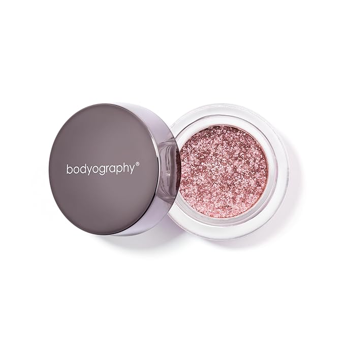 Bodyography Glitter Pigment Eye Shadow | Long Wear Shimmer Eyeshadow | Vegan, Talc & Paraben Free | Cream Powder Formula | Solar Flare (Bronze Rose) 1.5 g