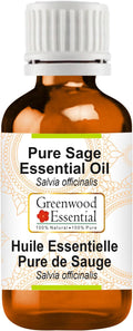 Greenwood Essential Pure Sage Essential Oil (Salvia officinalis) Steam Distilled 5ml (0.16 oz)