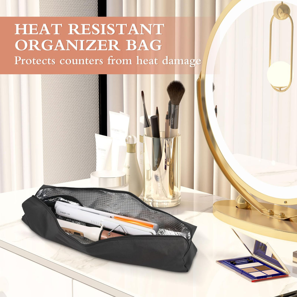 Suafrnut Professional Heat Resistant Hot Hair Tools Organizer Bag