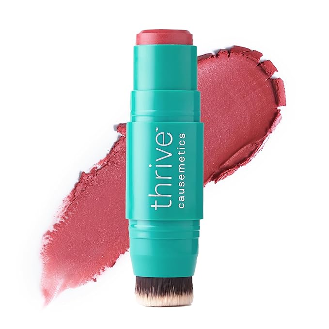 Thrive Causemetics Cream Blush Triple Threat Color Stick, Brick Red Shimmer