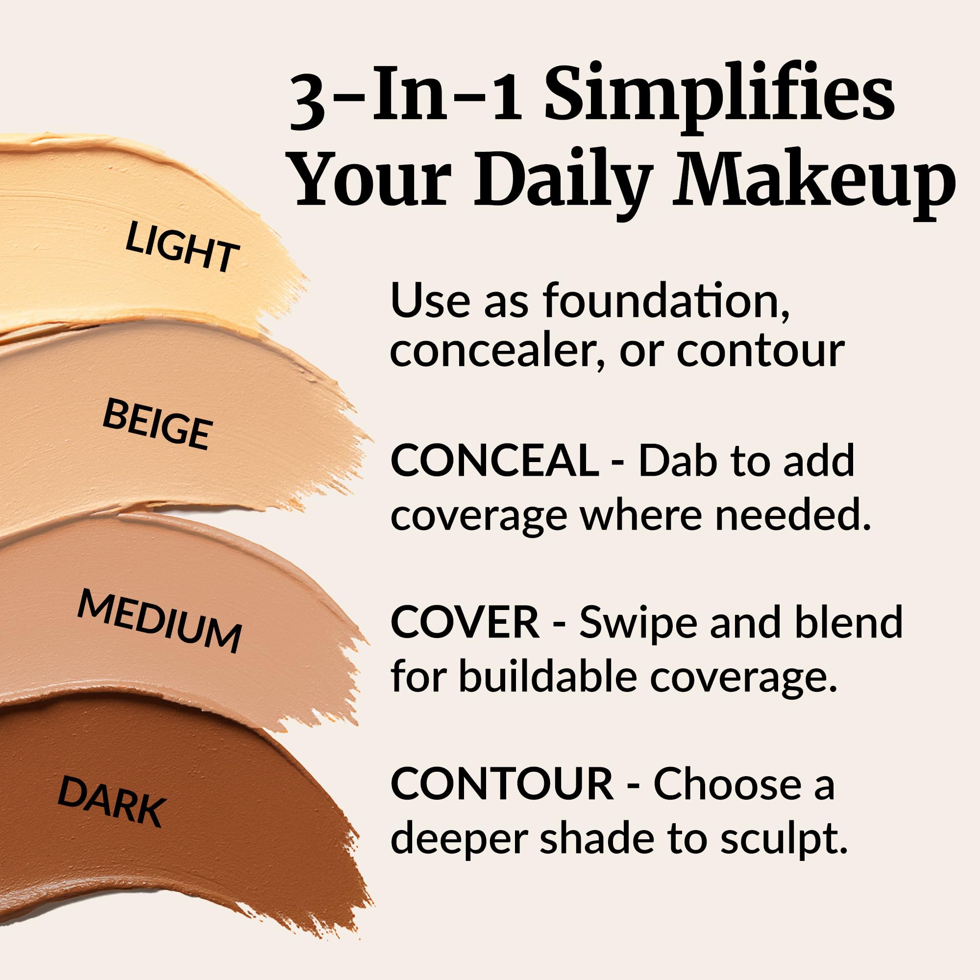 Vibriance Complexion Sticks, Foundation for Mature Skin - Natural Beige