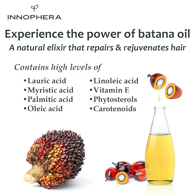 Innophera Batana Oil Hair Growth & Scalp Serum ‒ With Jojoba, Argan, Rosemary & Lavender Oils ‒ Natural Vegan Thickening, Moisturizing & Strengthening Serum ‒ 4 fl. oz.