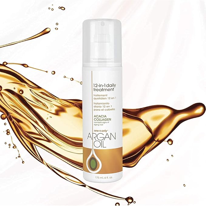 One 'N Only Argan Oil 12-in-1 Daily Treatment, Lightweight, Helps Control Frizz, Smooths, Detangles, Moisturizes, Strengthens and Adds Body to Dry, Damaged Hair, 6 Fl. Oz