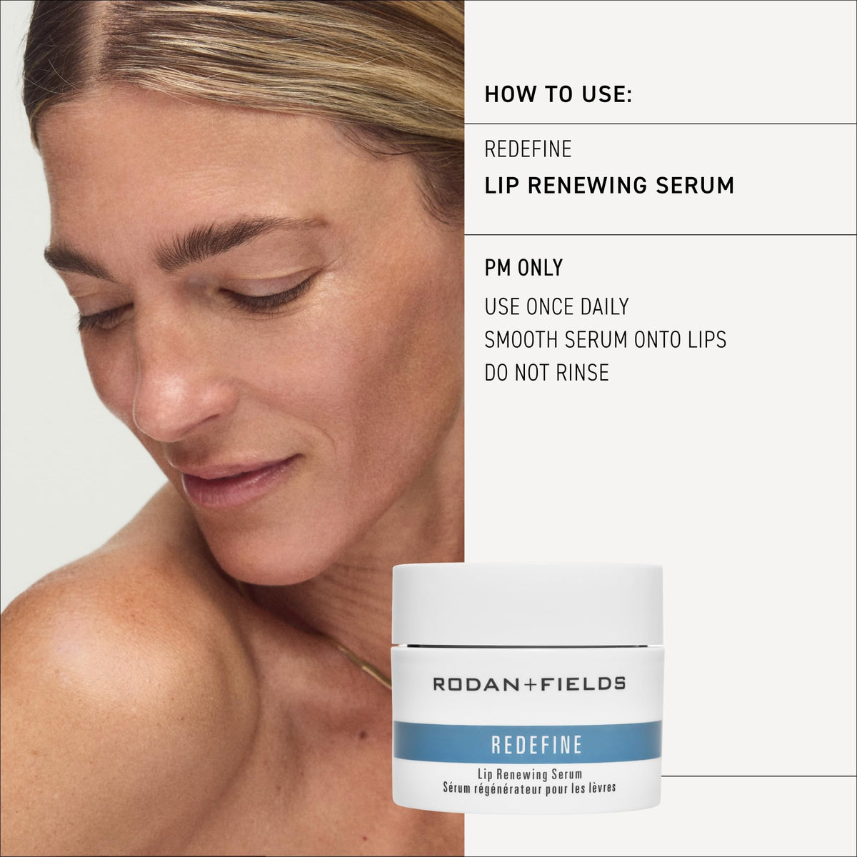 Rodan + Fields Lip Renewing Serum Capsules | 60 Count | Overnight Nourishing Care & Sleep Mask Moisturizer for Dry Cracked Lips | Hydrating Renewal Serum
