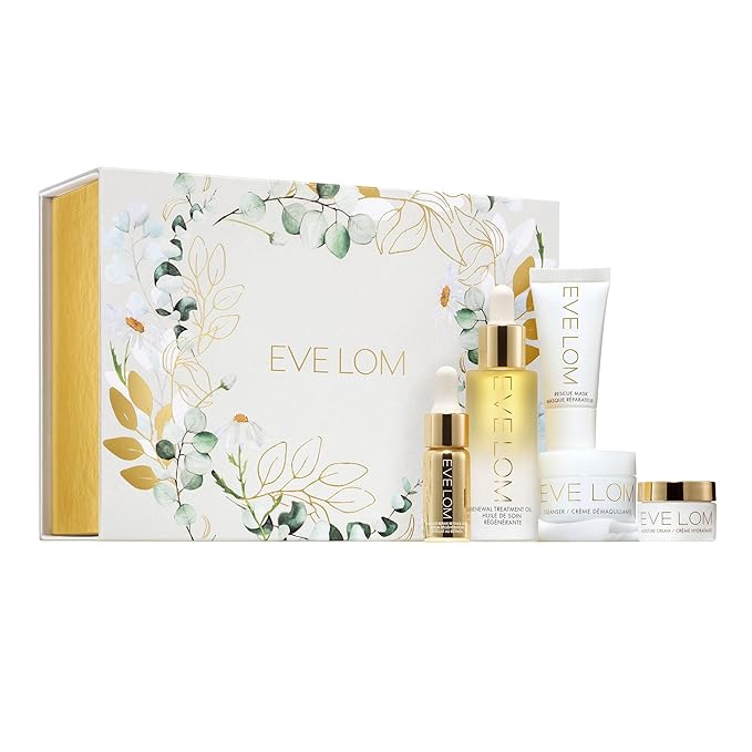 EVE LOM Award-Winning Holiday Skincare Set with 6 Products - Complete Skin Care