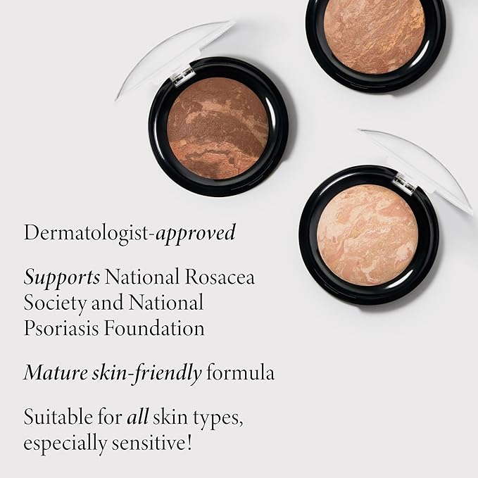 LAURA GELLER NEW YORK Award-Winning Baked Balance-n-Brighten Color Correcting, Travel Size, Powder Foundation – Fair – Handmade in Italy – Buildable, Matte Finish – For Mature Skin