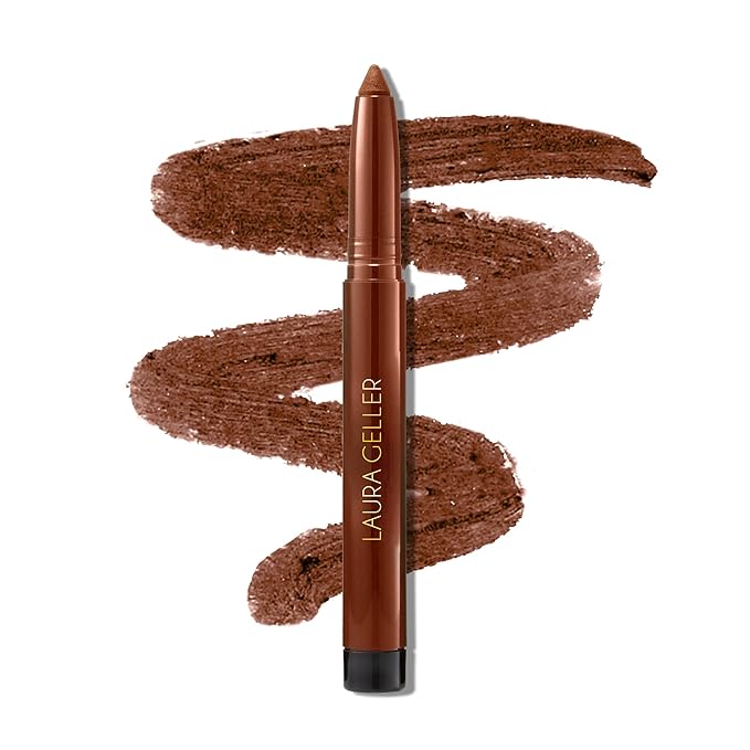 LAURA GELLER NEW YORK Kajal Longwear Kohl Eyeliner Pencil – Antique Bronze – Smooth, Blendable Application, Long-Wearing, Non-Creasing – Infused with Caffeine & Vitamin E – Built-In Sharpener