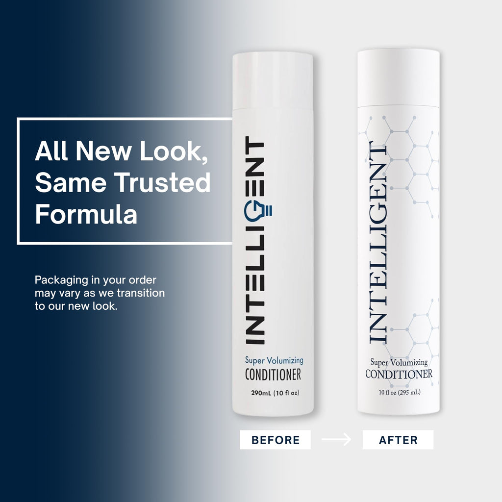 INTELLIGENT Super Volumizing Hair Loss Conditioner - Strengthens Weakened Hair and Maximizes Volume | All Hair Types for Men and Women | 10 fl oz (290 ml)