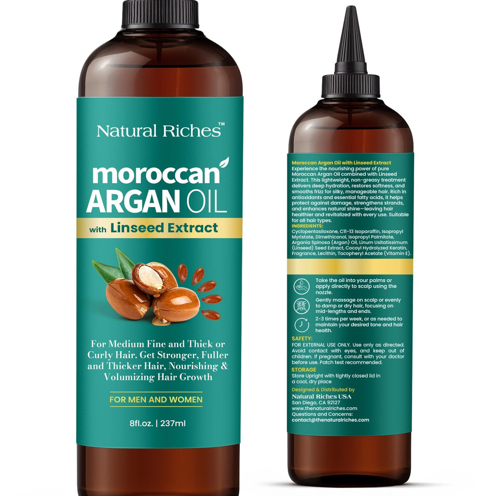 Moroccan Argan Oil with Linseed Extract 8 Fl Oz