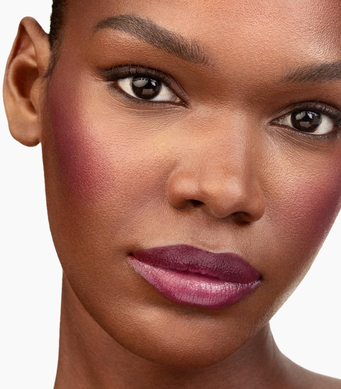 MAKE Beauty Skin Mimetic Microsuede Blush - Matte Powder Blush for Cheeks with Long Lasting Color - Non Comedogenic, Travel Size Makeup Single Palette. Shade - Galactic (Purple)