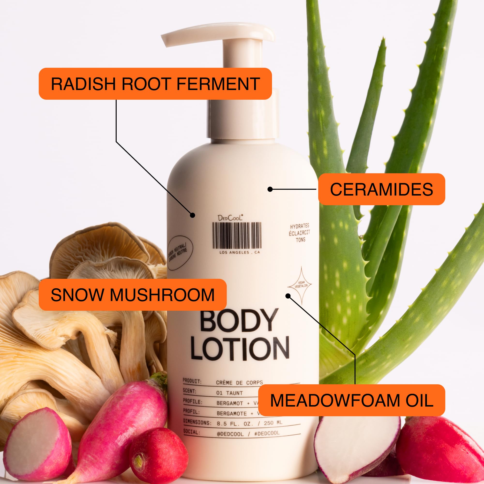 DedCool, Body Lotion, 01 Taunt, Ceramides & Snow Mushroom, 8.5 fl oz