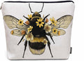 Kalygon Women Makeup Organizer Bag Bumblebee Bumblebee Honey Bee Sunflowers Yellow Flax Cosmetic Bag Makeup Bags Toiletry Bag Accessories Organizer Travel Bags For Home Bathroom Office Hotel Gym
