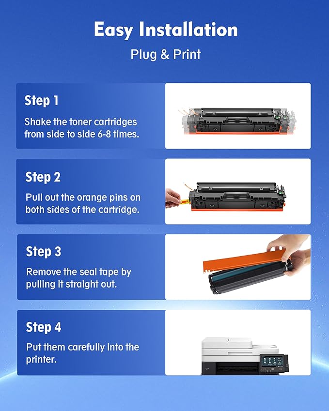 414A 414X Toner Cartridges M479fdw: Compatible Replacement for HP 414A Toner Cartridges 4 Pack, Works with HP Color Laserjet Pro MFP M479fdw Toner, Pro M454dw M454dn M480f M455dn Series Printer︱W2020A