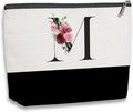 kdxpbpz Initial Makeup Bag, Personalized Gifts for Women, Personalized Makeup Bag, Bridesmaid Gifts, Cosmetic bags for Women (Letter M)