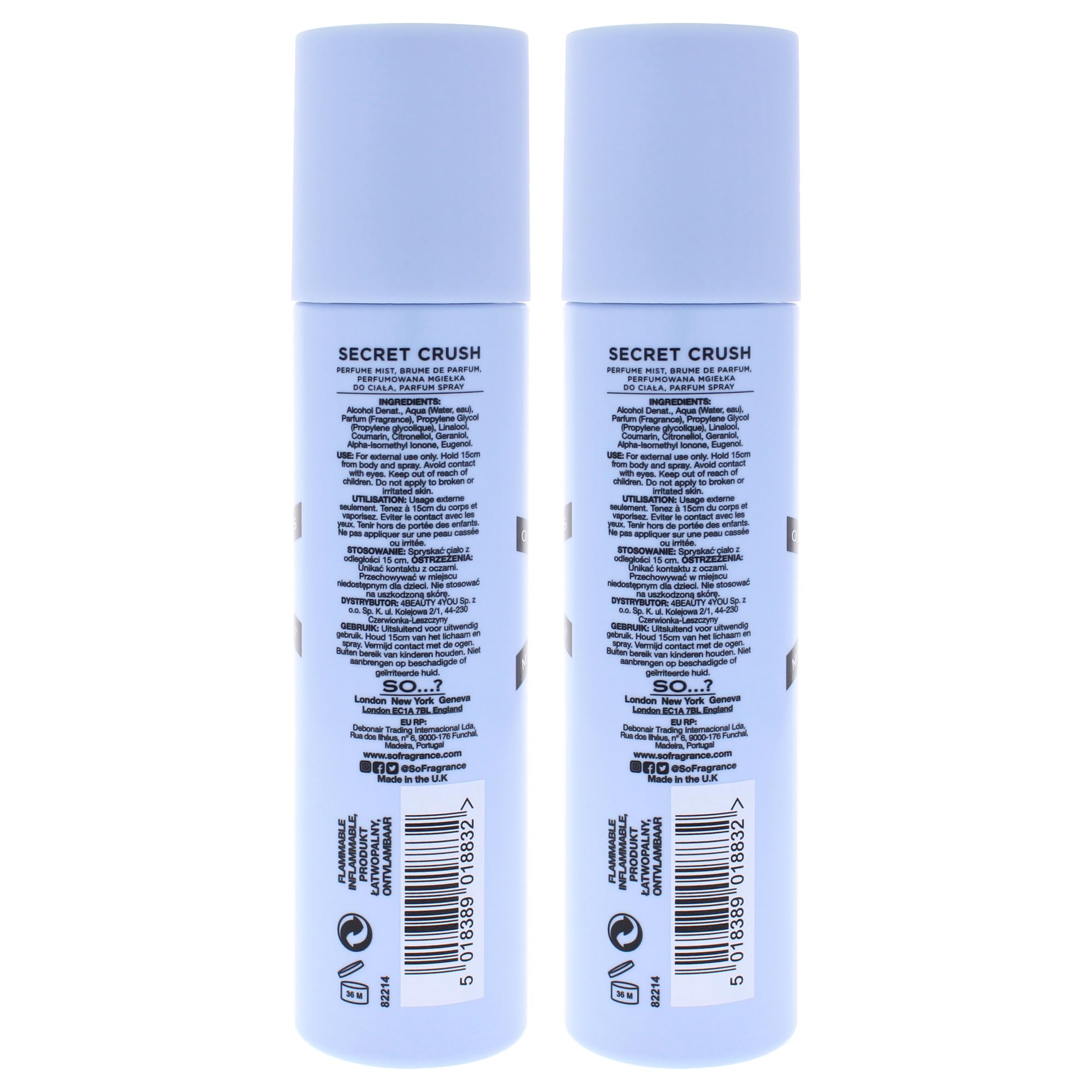Secret Crush Perfume Mist by So…? for Women - 4.7 oz Mist - Pack of 2
