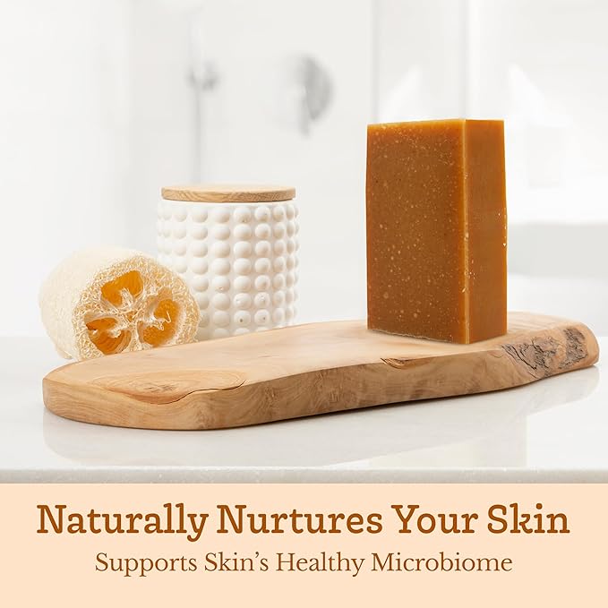 Southern Natural Turmeric Soap Bar, 3 Pack, For Face & Body, With Goat Milk