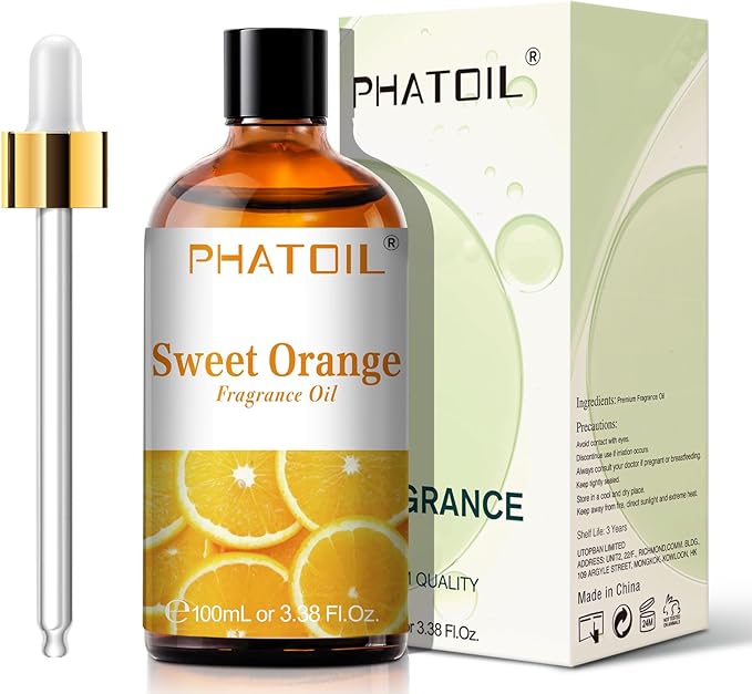 PHATOIL Sweet Orange Fragrance Oil for Diffuser Aromatherapy 3.38FL.OZ