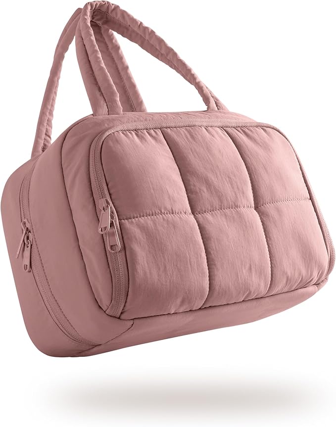 Marscamd Travel Makeup Bag for Women, Medium Size, Puffy Cosmetic Organizer