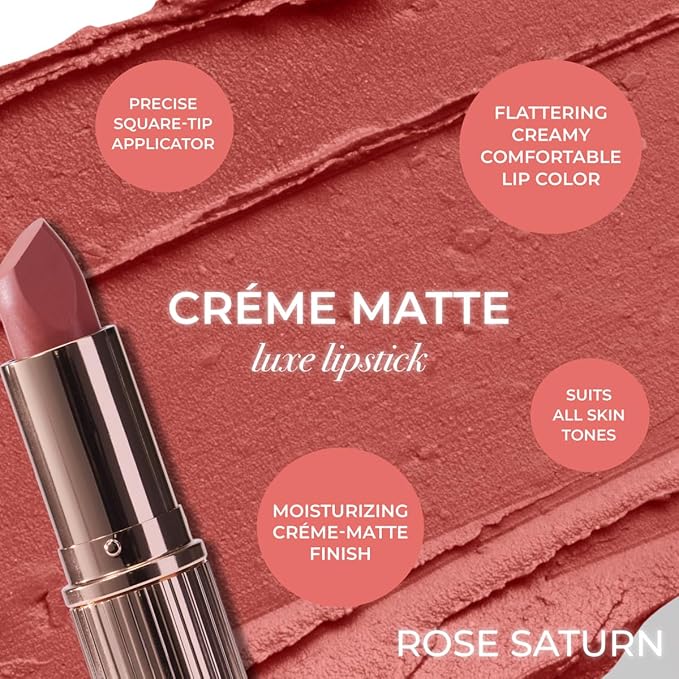 MCoBeauty Creme Matte Luxe Lipstick - Rose Saturn - Creamy Matte Lipstick