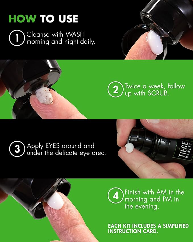 Tiege Hanley Advanced Men's Skin Care Set, 30-Day, 5 Piece Kit