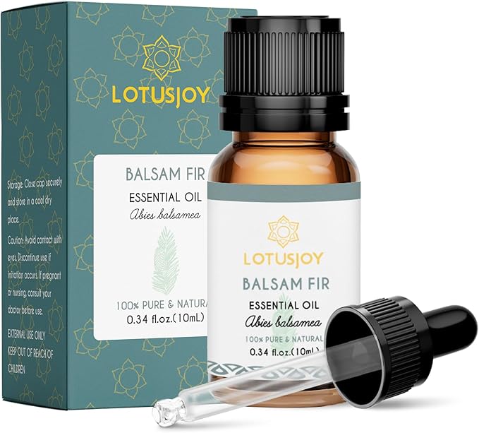 LOTUSJOY Balsam Fir Essential Oil, for Diffuser, Massage, Skin, 0.34 Fl Oz