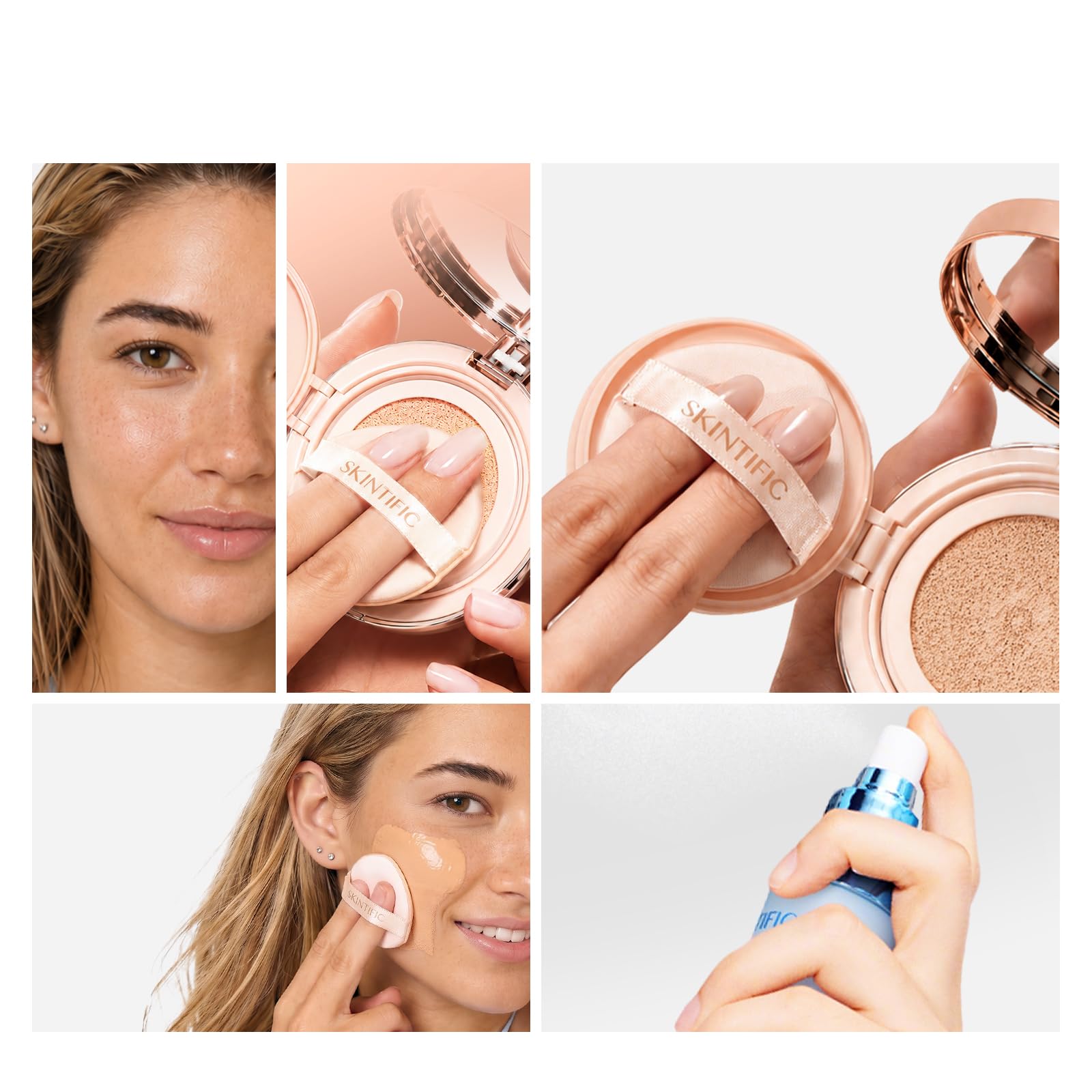 SKINTIFIC Full Coverage Cushion Foundation #10C Shell