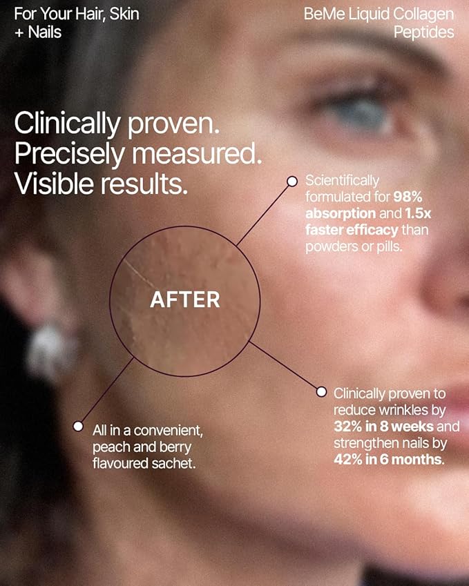 BeMe Liquid Collagen for Women | 2500mg VERISOL + Biotin | 30 Sachets