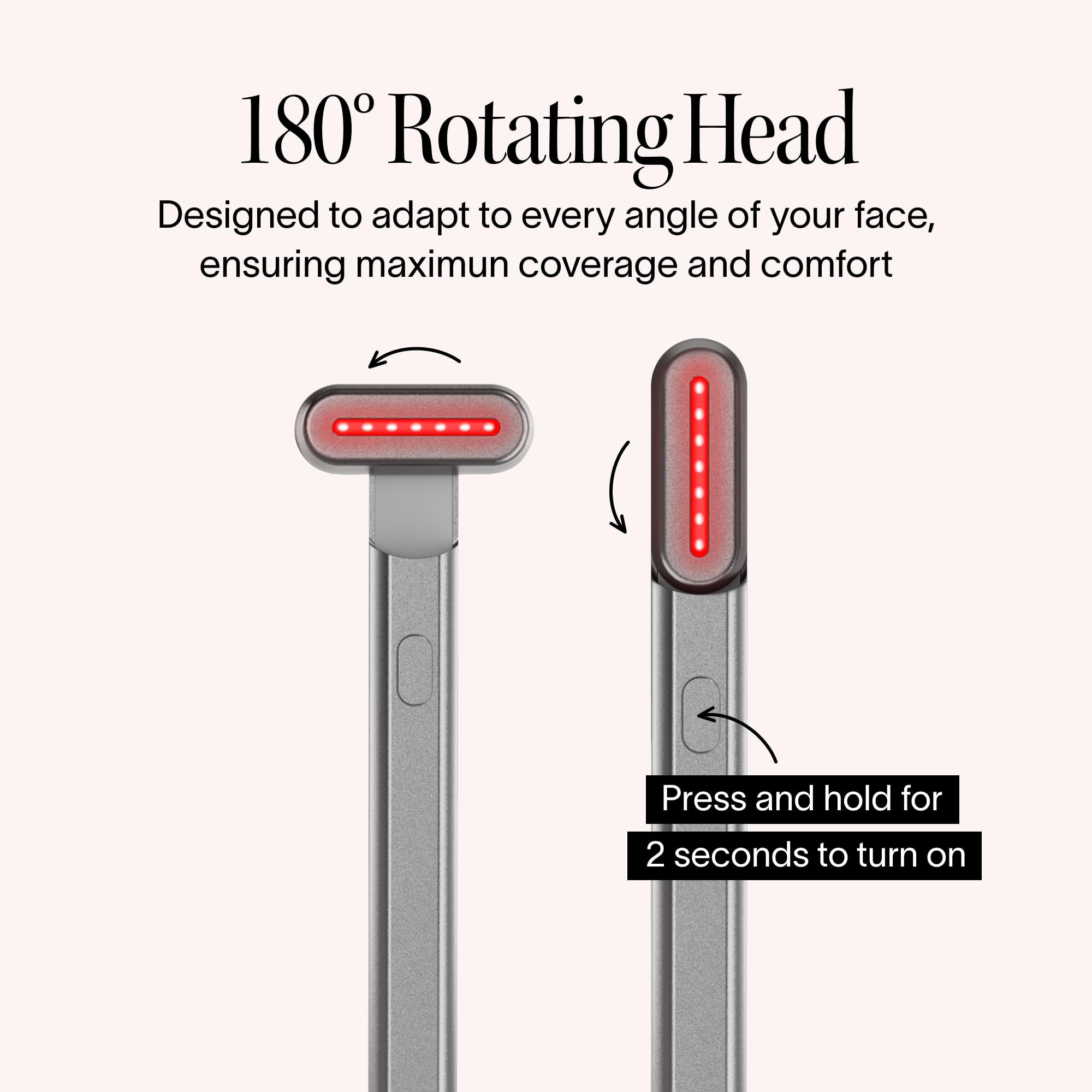 Solawave 4-in-1 Red Light Therapy Wand for Face & Neck (Charcoal)