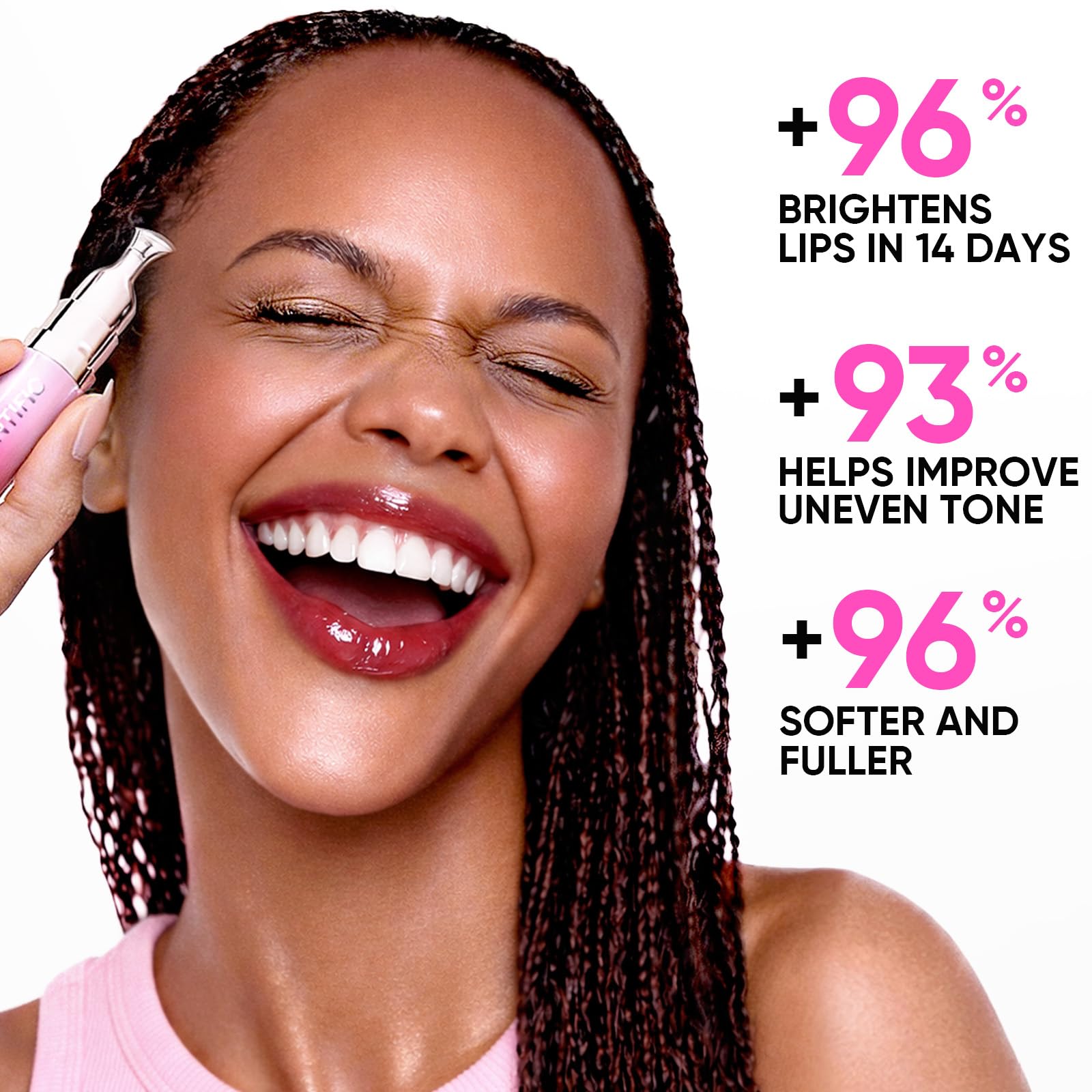 SKINTIFIC Brightening Lip Serum, Hydrating & Plumping (06 Cherry Red)