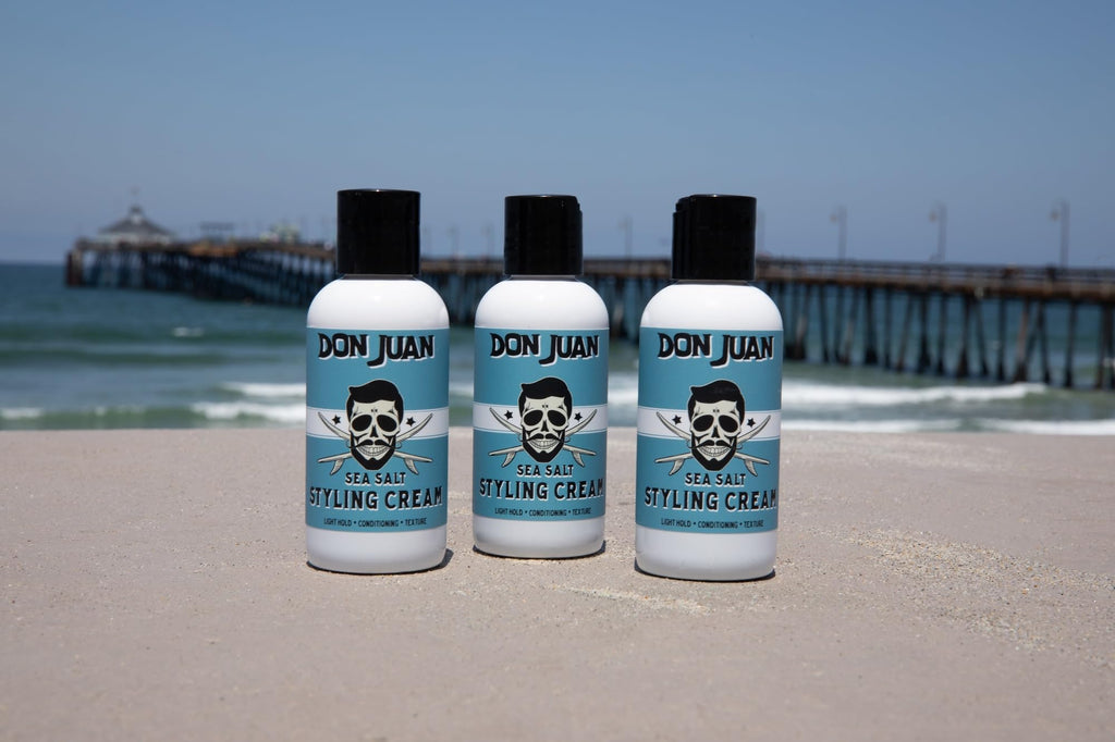 Don Juan Sea Salt Hair Styling Cream | Light Hold | Conditions and Adds Volume and Texture To Hair | Natural Ingredients | Surf Wax Scent, 4 fl oz