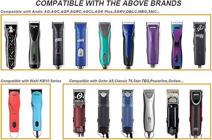 Dog Grooming Ceramic Blades Set,Compatible with Andis,Oster 76,Wahl KM10