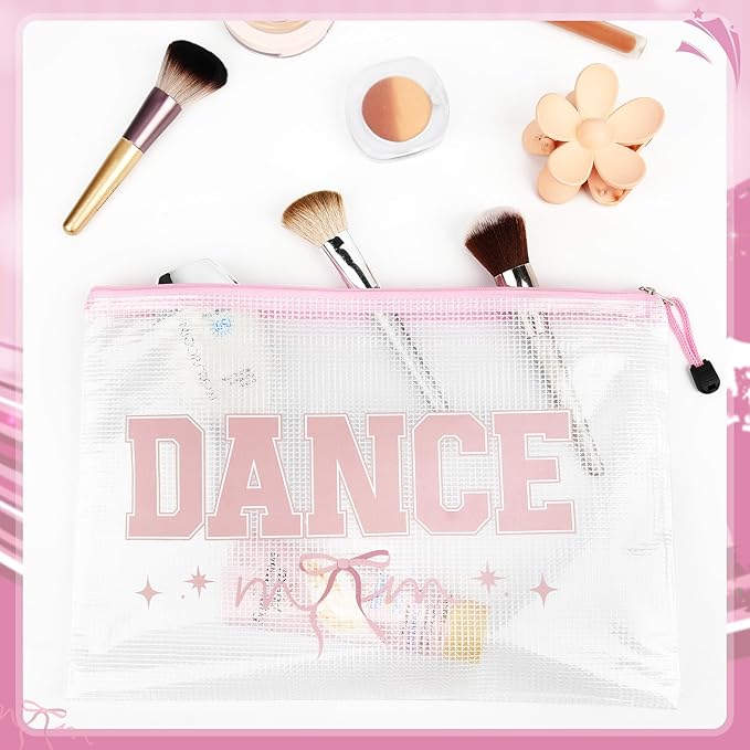 HUGNOW 2 Pcs Cheer Bag Cheer Makeup Bag Gifts Zipper Pouch Snack Makeup Case Cheerleader Accessories Bags Bulk for Cheerleading Party Supplies