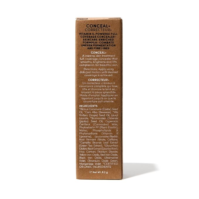 Fitglow Beauty Conceal+ Vegan Full Coverage Concealer, C2, 6g
