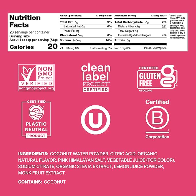 Cure Hydration - Electrolyte Drink Powder Tropical Punch 28 Servings