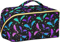 MNSRUU Makeup Organizer Bag, Halloween Luminous Bats Travel Makeup Bags Makeup Vanity Case Large Capacity Rhombus Cosmetic Toiletry Bag for Girl Women Ladies