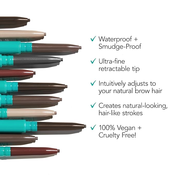 Thrive Causemetics Infinity Waterproof Eyebrow Pencil, Medium Brown Shade