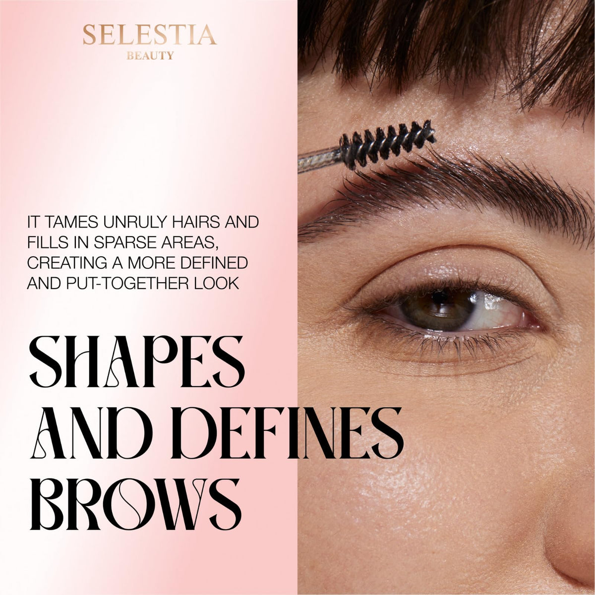 SELESTIA BEAUTY Clear Eyebrow Gel – Long-Lasting Formula for Strong Hold & Natural Finish, Clump & Flake Free – Taming & Defining Brow Lamination Gel, 0.095 fl.oz. – Strong As You Are