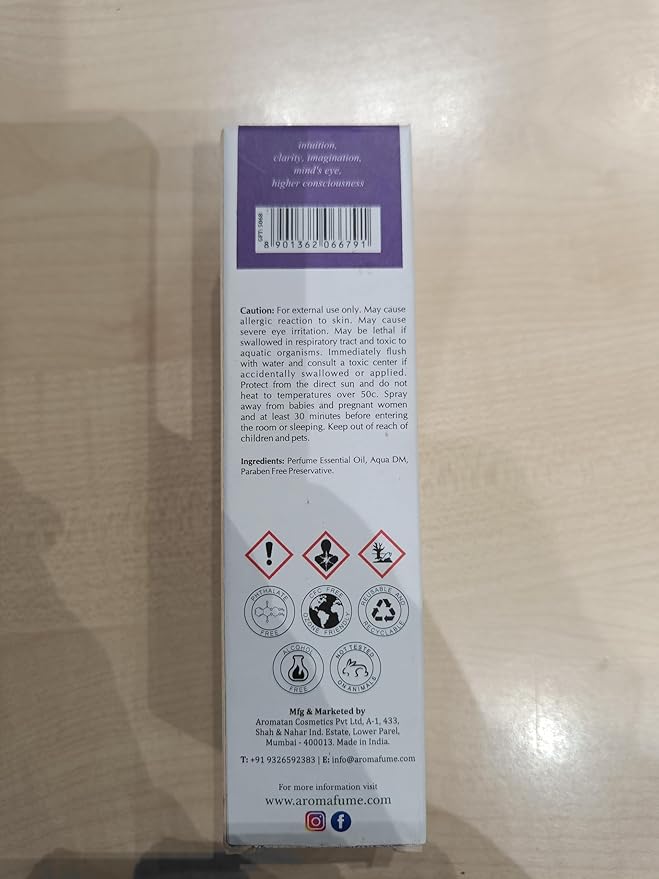 Chamomile & Juniper Berry Chakra Air Freshener Spray 100ml by Aromafume
