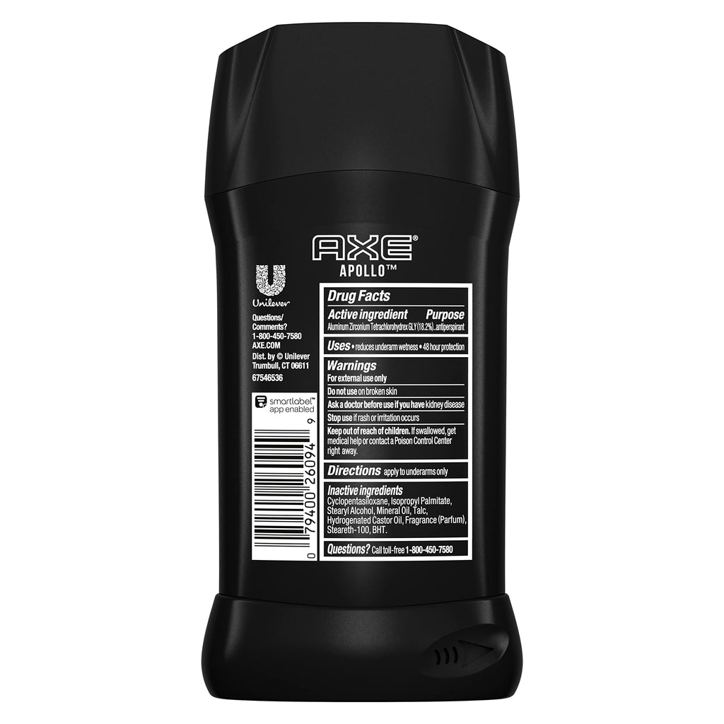 AXE Apollo Antiperspirant Stick Sage & Cedarwood 48 Hr Anti 4 Pack 2.7 oz
