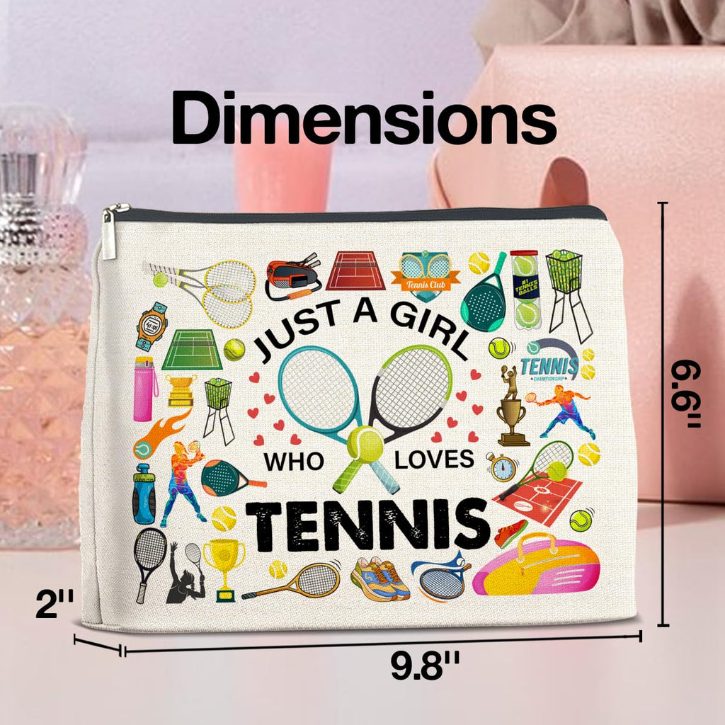 UPNEGE Tennis Gifts for Teens Women Tennis Lover Accessories Makeup Bag