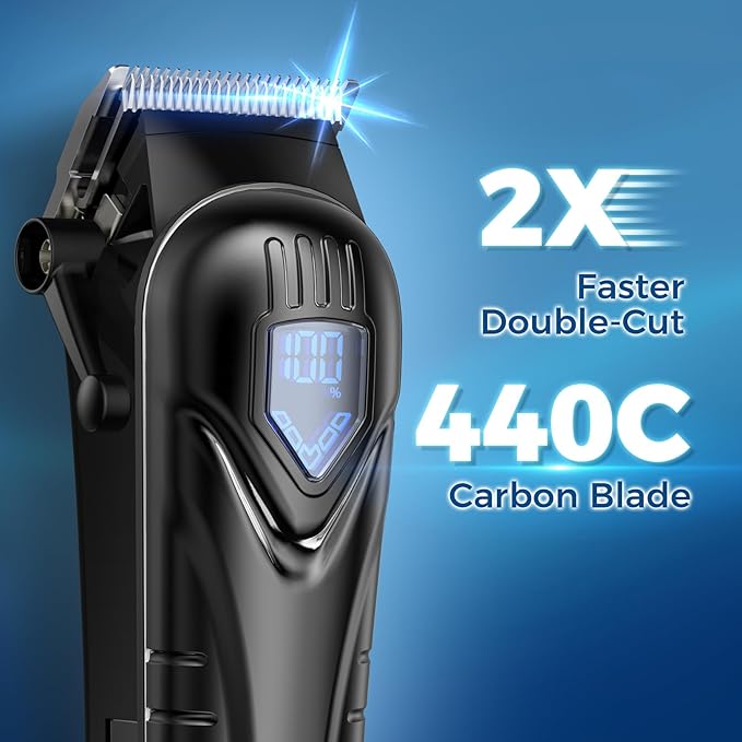 Chicclly Low Noise Hair Clippers for Men & Women with 10 Color Guide Combs