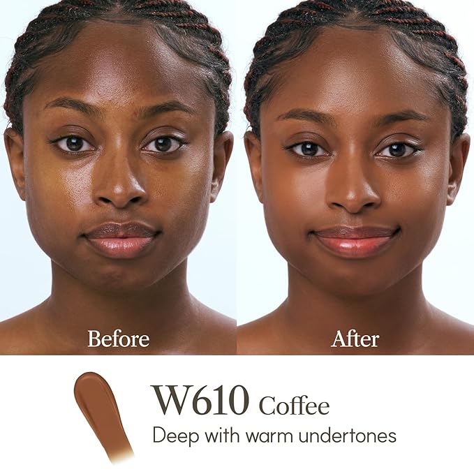 THE FACE SHOP Ink Lasting Liquid Foundation, Full Coverage, 72‑Hour Wear Semi‑Matte Finish, Makeup with Bakuchiol, W510 Hazelnut, 0.84 Fl. Oz.