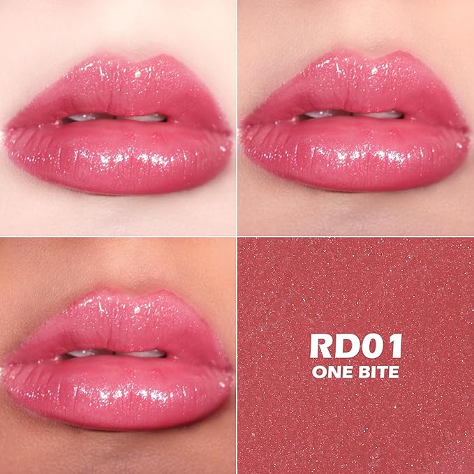FOCALLURE Diamond Shimmer Lipstick, Pearly Metallic Finish, Moisturizing Sparkly Glitter Lip Color, Long Lasting, Back to School Gift, One Bite