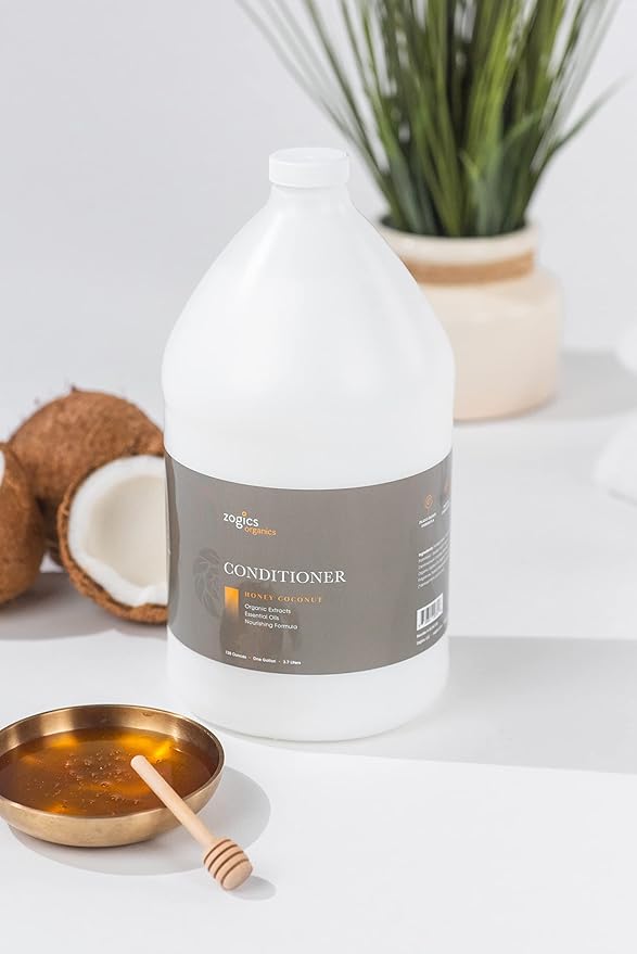 Zogics Organics Conditioner, Honey Coconut, 4 Gallon Case