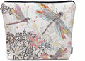 Kalygon Makeup Bag For Purse Dragonfly, Garden Dragonflies Flowers Nature Cosmetic Bags For Women With Zipper Travel Toiletry Pouch Makeup Bags Makeup Organizers Purse For Toiletries Cosmetics
