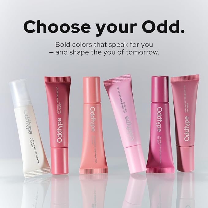 Oddtype Unframed Hydro Blow Tint – 572 Fluffy | Hydrating Gloss Lip Tint | 0.3 fl oz / 9 g | Korean Beauty